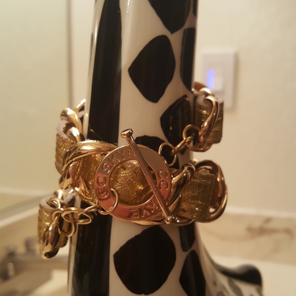 Double wrap Bracelet CC SKYE brand golden color - Picture 6 of 6